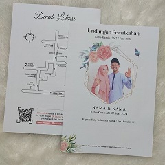 Undangan Lipat Foto Depan